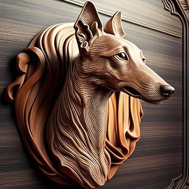 3D модель Собака російської хорта (STL)